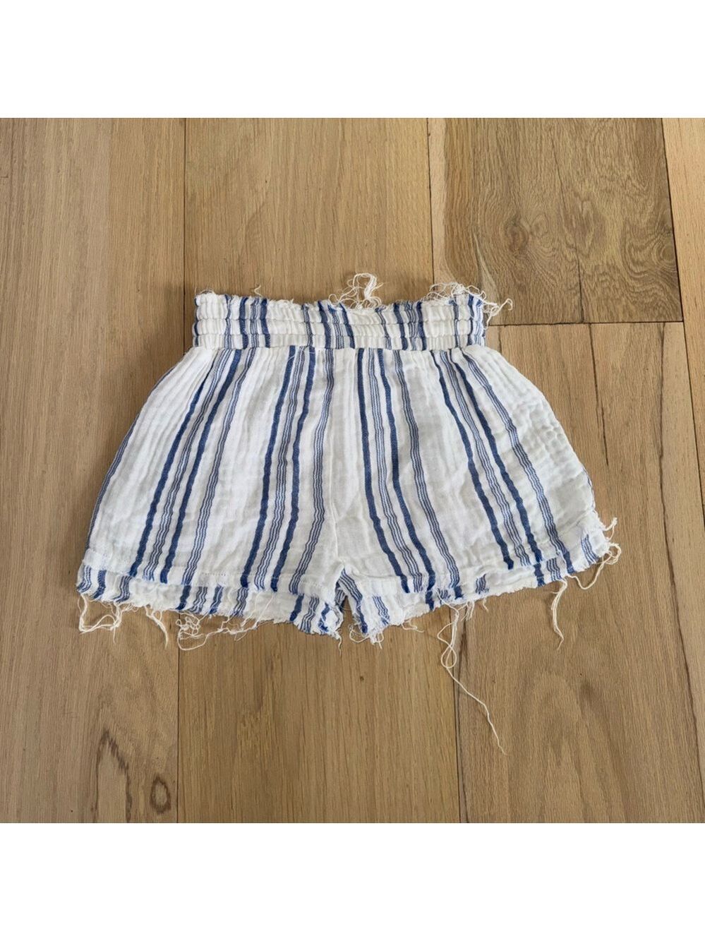 Stark X Blonde Elastic Waist Shorts White And Blue Size XS NWT - Picture 5 of 7